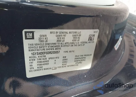 2013 Cadillac Escalade Platinum Edition from USA, damaged, VIN 1GYS4DEF6DR202657